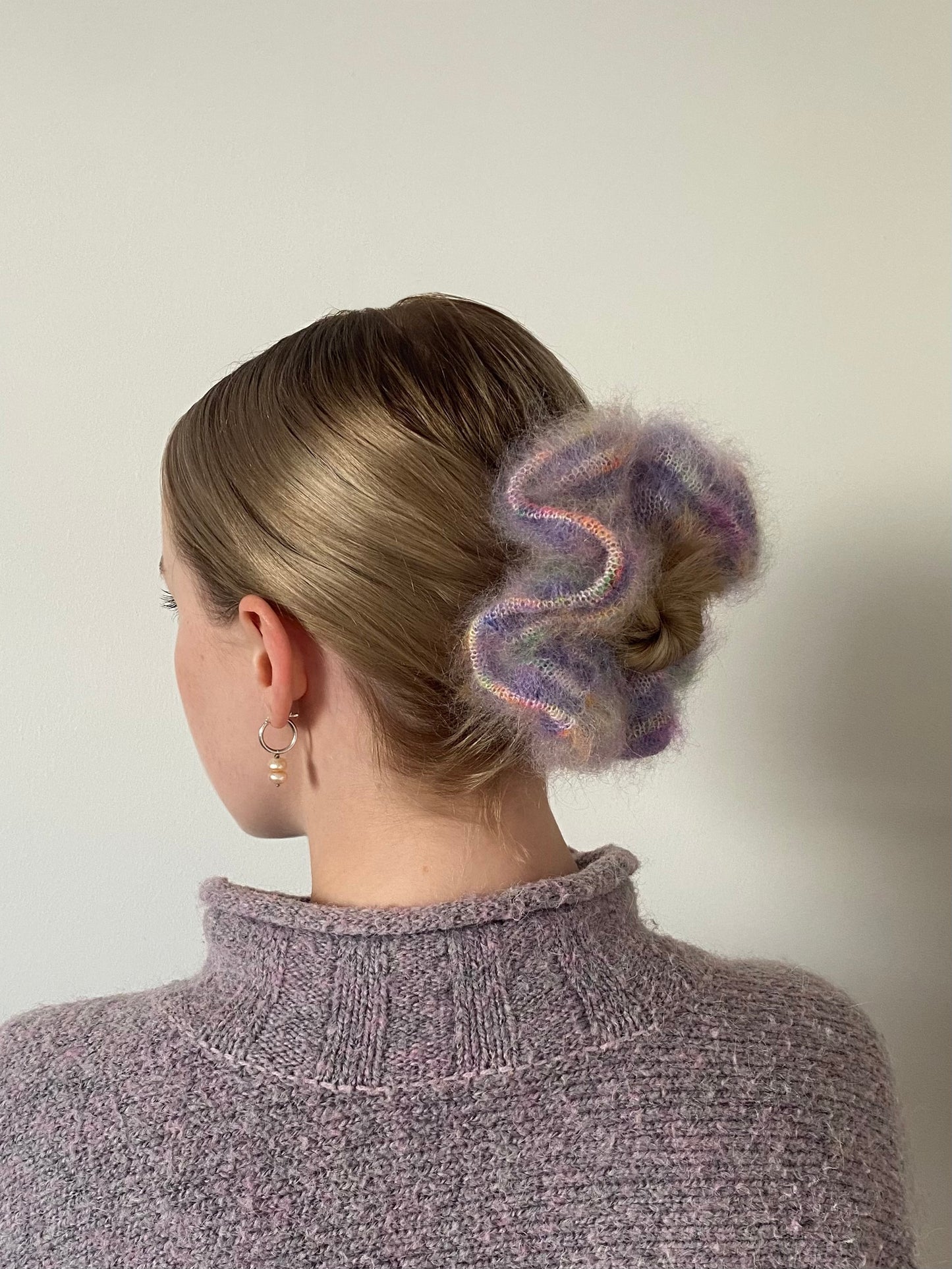 Stripy Fluffy Scrunchie