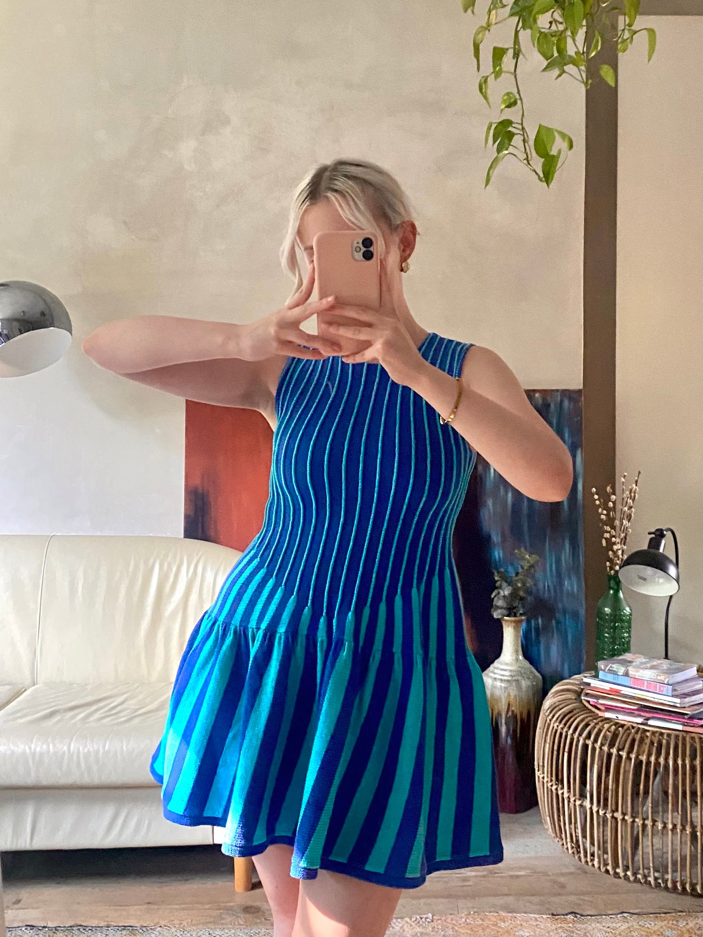 Flared mini dress