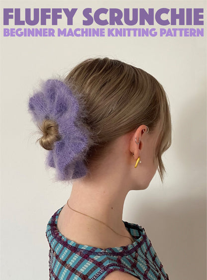 Fluffy Scrunchie - Beginner Machine Knitting Pattern