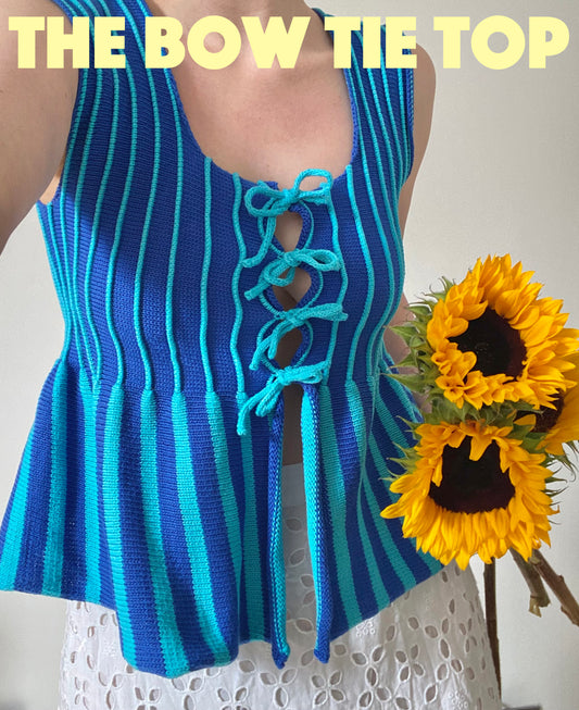 The Bow Tie Top - Machine Knitting Pattern